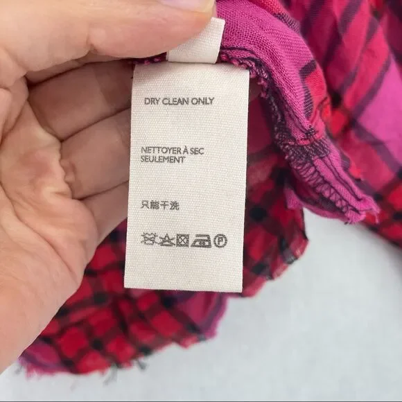 Free People Distressed Plaid Shacket Top NWT - Picture 7 of 10